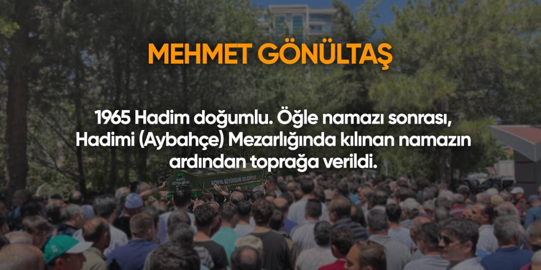 Konya'da bugün vefat edenler | 17 Eylül 2025 4